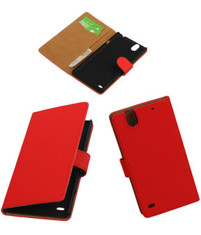 Sony Xperia C4 Hoesje Booktype Rood