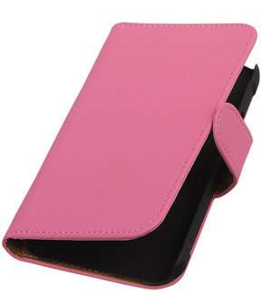 Samsung Galaxy Xcover 3 Effen Bookstyle Wallet Hoesje Roze