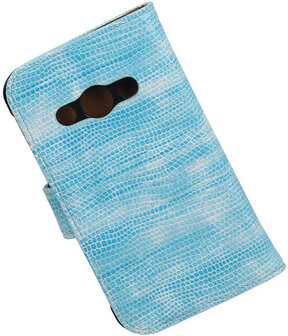 Samsung Galaxy Xcover 3 Booktype Wallet Hoesje Mini Slang Blauw