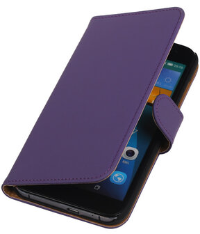 Huawei Ascend G7 Effen Booktype Wallet Hoesje Paars