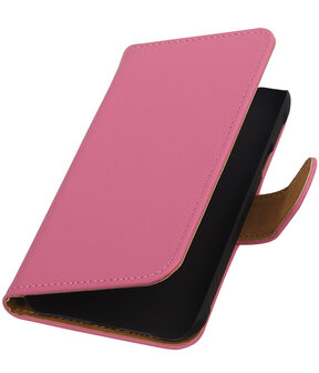 Roze Effen Booktype Samsung Galaxy Grand 2 Wallet Cover Hoesje