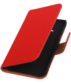 Rood Effen Booktype Samsung Galaxy Grand 2 Wallet Cover Hoesje