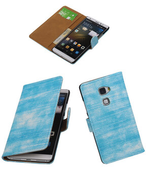 Turquoise Mini Slang Booktype Huawei Mate S Wallet Cover Hoesje