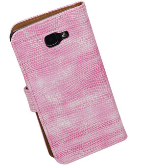 Roze Mini Slang Booktype Samsung Galaxy A7 2016 Wallet Cover Hoesje