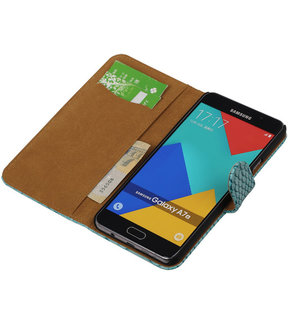 Turquoise Slang Booktype Samsung Galaxy A7 2016 Wallet Cover Hoesje