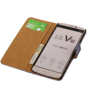 LG V10 - Lace Blauw Booktype Wallet Hoesje