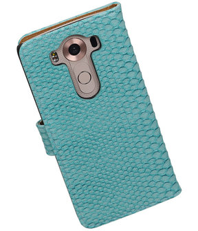 LG V10 - Slang Rood Bookstyle Wallet Hoesje