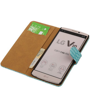 LG V10 - Slang Rood Bookstyle Wallet Hoesje