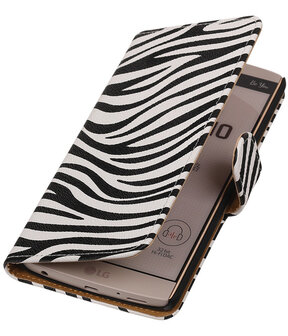 LG V10 - Zebra Booktype Wallet Hoesje