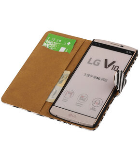 LG V10 - Zebra Booktype Wallet Hoesje