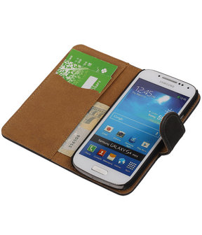 Grijs Hout Samsung Galaxy S4 Mini i9190 Book/Wallet Case/Cover