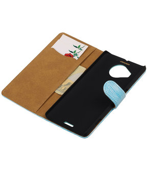 Microsoft Lumia 950 XL - Booktype Wallet Hoesje Mini Slang Turquoise