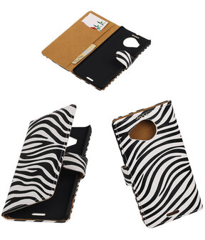 Microsoft Lumia 950 XL - Zebra Booktype Wallet Hoesje