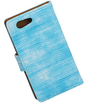 Sony Xperia Z4 Compact Booktype Wallet Hoesje Mini Slang Blauw