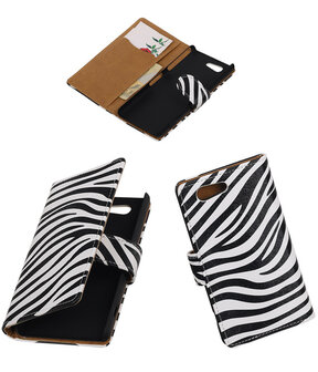 Sony Xperia Z4 Compact Zebra Bookstyle Wallet Hoesje