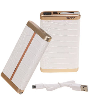 Wit Krokodil SunPin Powerbank 6000 mAh iPhone/iPad Oplader