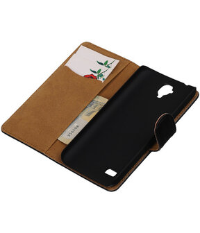 Zwart Krokodil Booktype Huawei Y560 / Y5 Wallet Cover Hoesje