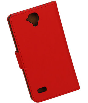 Rood Effen Booktype Huawei Y560 / Y5 Wallet Cover Hoesje