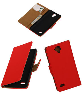 Rood Effen Booktype Huawei Y560 / Y5 Wallet Cover Hoesje