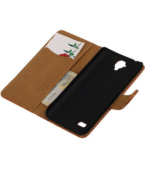 Bruin Slang Booktype Huawei Y560 / Y5 Wallet Cover Hoesje