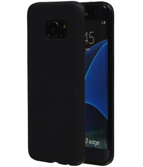 Samsung Galaxy S7 Edge TPU Back Cover Hoesje Zwart