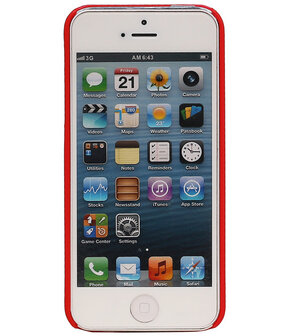 Apple iPhone 5/5S - Brocant Hardcase Hoesje Rood
