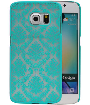 Samsung Galaxy S6 Edge - Brocant Hardcase Hoesje Turquoise