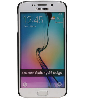 Samsung Galaxy S6 Edge - Brocant Hardcase Hoesje Zwart