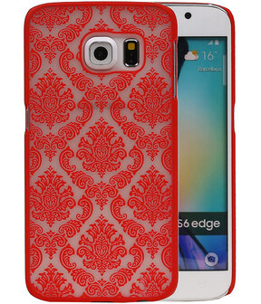 Samsung Galaxy S6 Edge - Brocant Hardcase Hoesje Rood