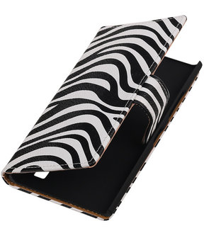 Nokia Lumia 735 Zebra Booktype Wallet Hoesje