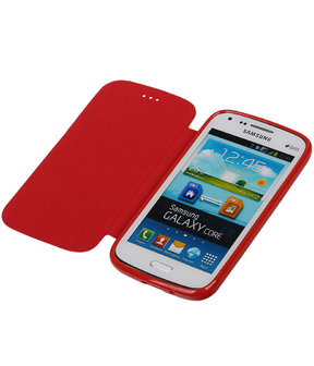 Polar Map Case Rood Samsung Galaxy Core i8260 TPU Bookcover Hoesje