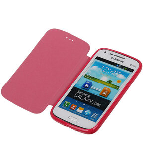 Polar Map Case Roze Samsung Galaxy Core i8260 TPU Bookcover Hoesje