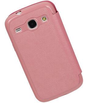 Polar Map Case Licht Roze Samsung Galaxy S4 mini TPU Bookcover Hoesje