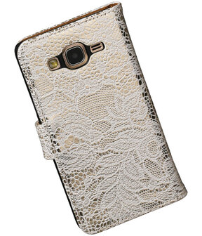 Samsung Galaxy On5 - Lace Wit Booktype Wallet Hoesje