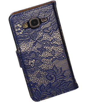 Samsung Galaxy On5 - Lace Blauw Booktype Wallet Hoesje