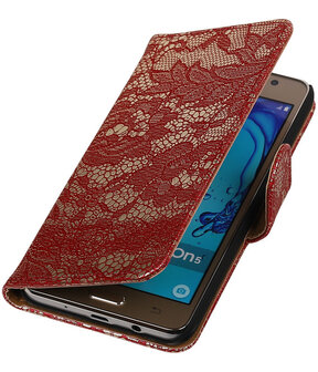 Samsung Galaxy On5 - Lace Rood Booktype Wallet Hoesje