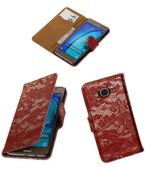 Samsung Galaxy On5 - Lace Rood Booktype Wallet Hoesje