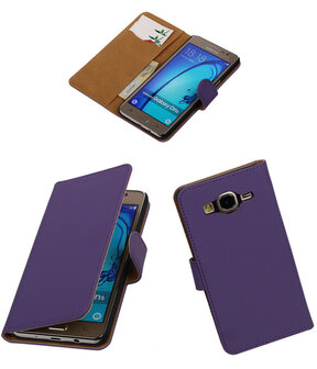 Samsung Galaxy On5 - Effen Paars Booktype Wallet Hoesje