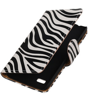 Zebra Booktype Samsung Galaxy Young 2 G130 Wallet Cover Hoesje