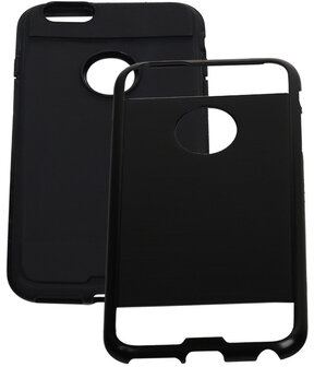 Zwart Bestcases Tough Armor TPU Back Cover Case Apple iPhone 6/6S Hoesje