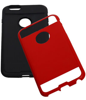 Rood Bestcases Tough Armor TPU Back Cover Case Apple iPhone 6/6S Hoesje