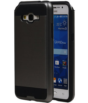 Grijs Bestcases Tough Armor TPU Back Cover Samsung Galaxy Grand Prime Hoesje