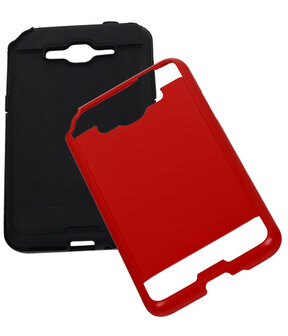 Rood Bestcases Tough Armor TPU Back Cover Samsung Galaxy Grand Prime Hoesje