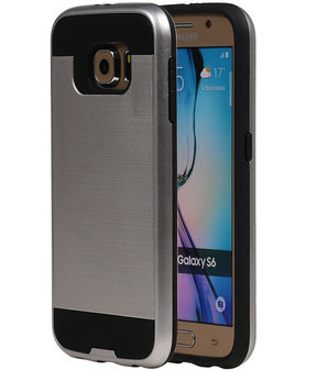 Zilver BestCases Tough Armor TPU back cover hoesje voor Samsung Galaxy S6