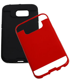 Rood BestCases Tough Armor TPU back cover voor Samsung Galaxy S6 Edge