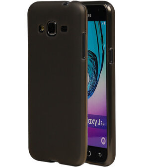 Samsung Galaxy J3 TPU Hoesje Transparant Grijs