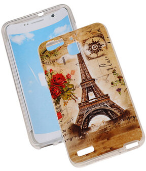 Eiffeltoren TPU Cover Case voor Huawei Y625 Hoesje