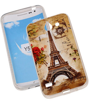 Eiffeltoren TPU Cover Case voor Huawei Y550 Hoesje