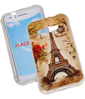 Eiffeltoren TPU Cover Case voor Samsung Galaxy J1 Ace Hoesje