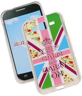 Keizerskroon TPU Cover Case voor Samsung Galaxy J2 Hoesje